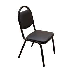 Silla negra de vinil