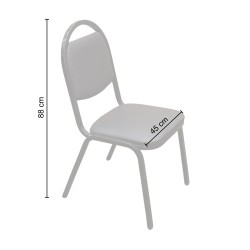 Silla negra de vinil