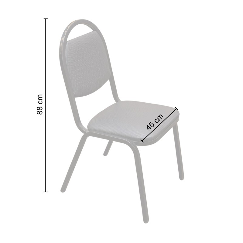 Silla negra de vinil
